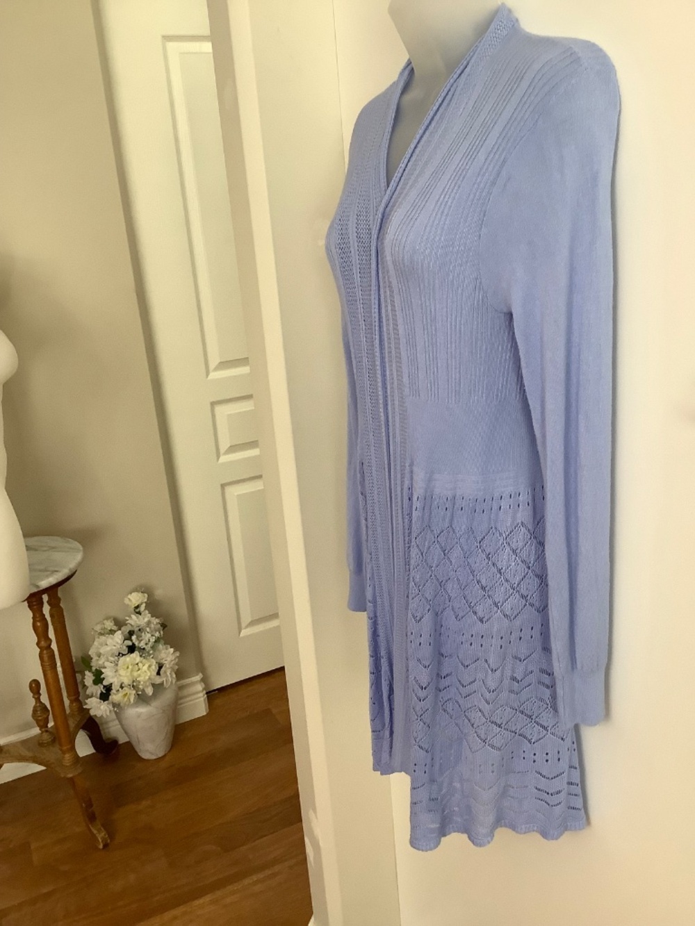 Cherie Bliss Mauve Crochet Cardigan Small - Picture 7 of 11